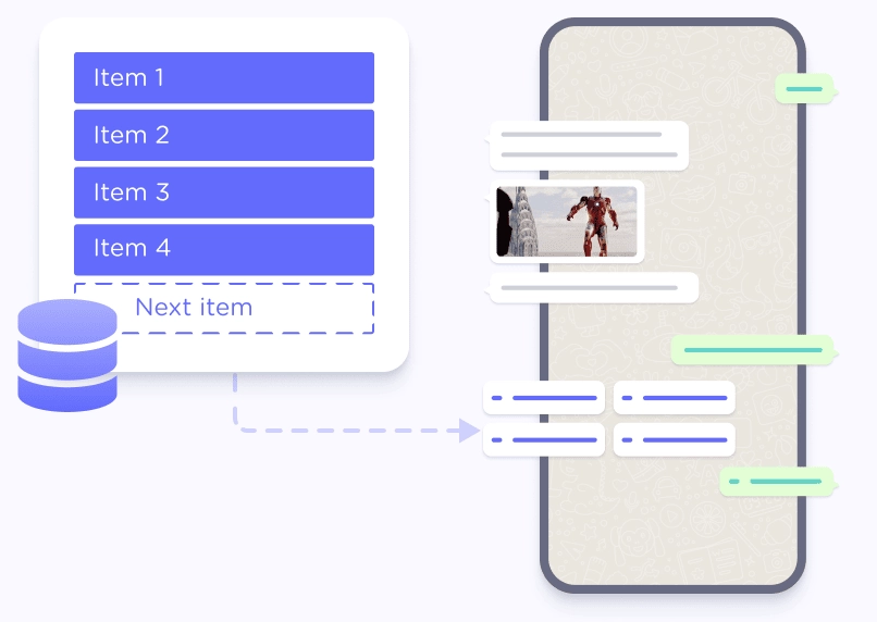 Landbot- dynamic data blocks